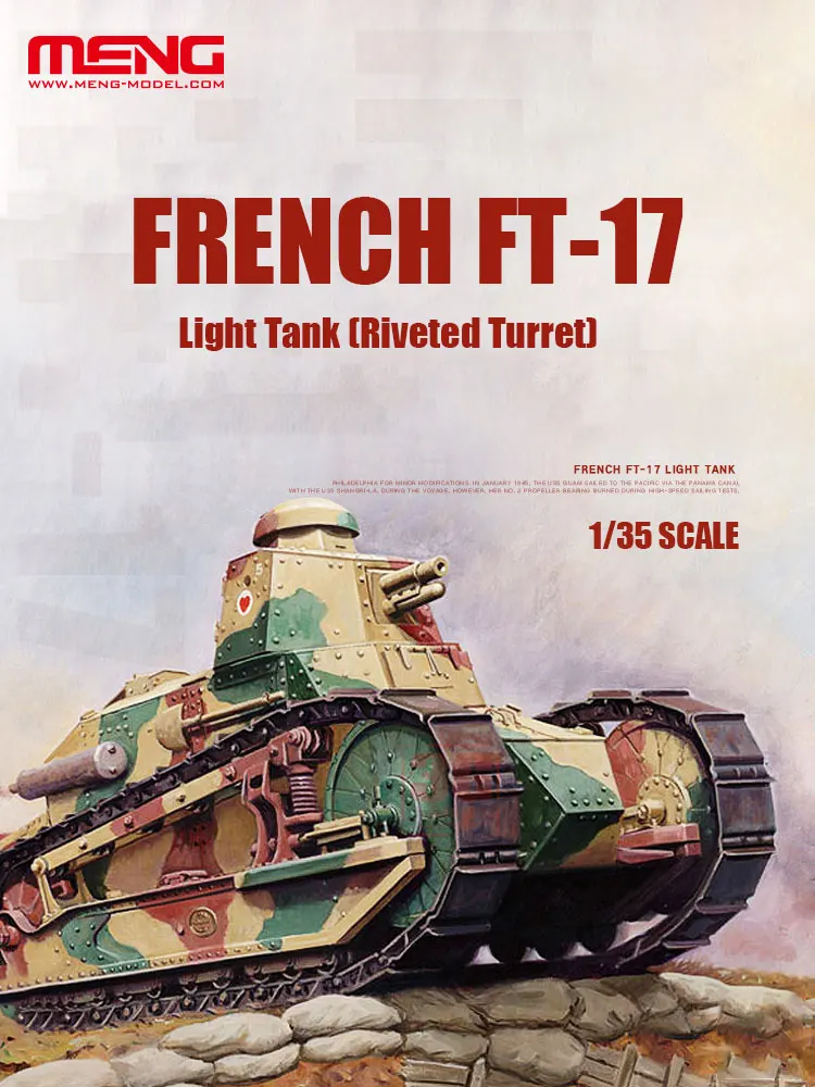 Model Kit History - Meng Geassembleerde Modelkit TS-011French Ft-17 Lichte