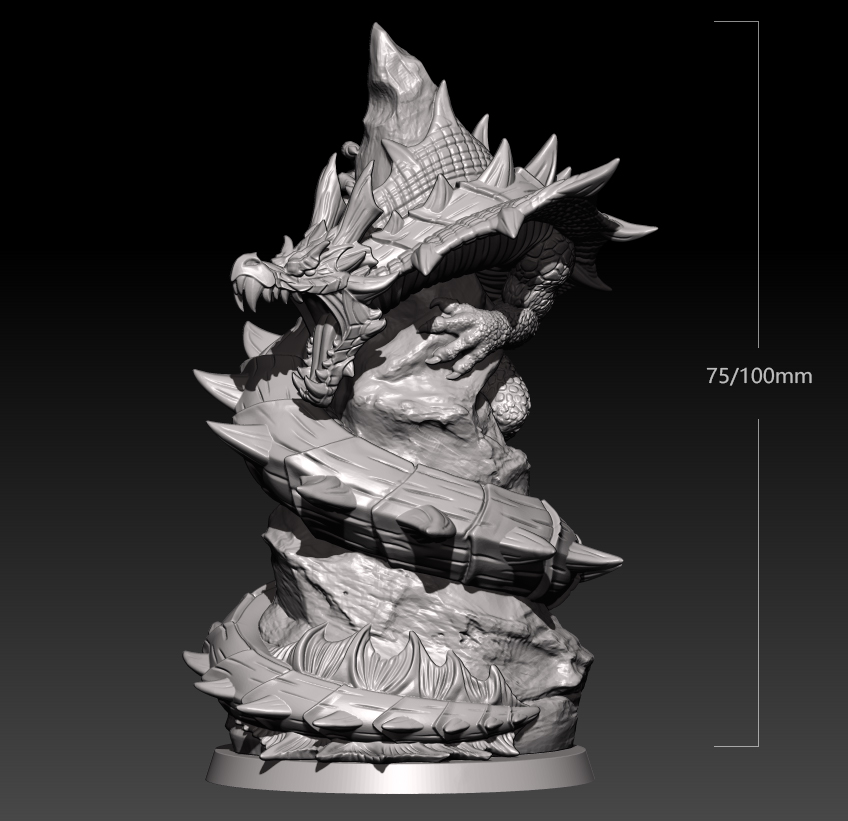 Model Kit Dragon - 75 mm harsmodelsets Draakbeeldje Sculptuur Ongeverfd