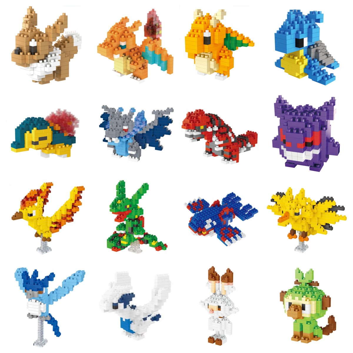 Model Kit Rayquaza - Pokemon Kleine Blokken Nanoblock Charizard Kyogre