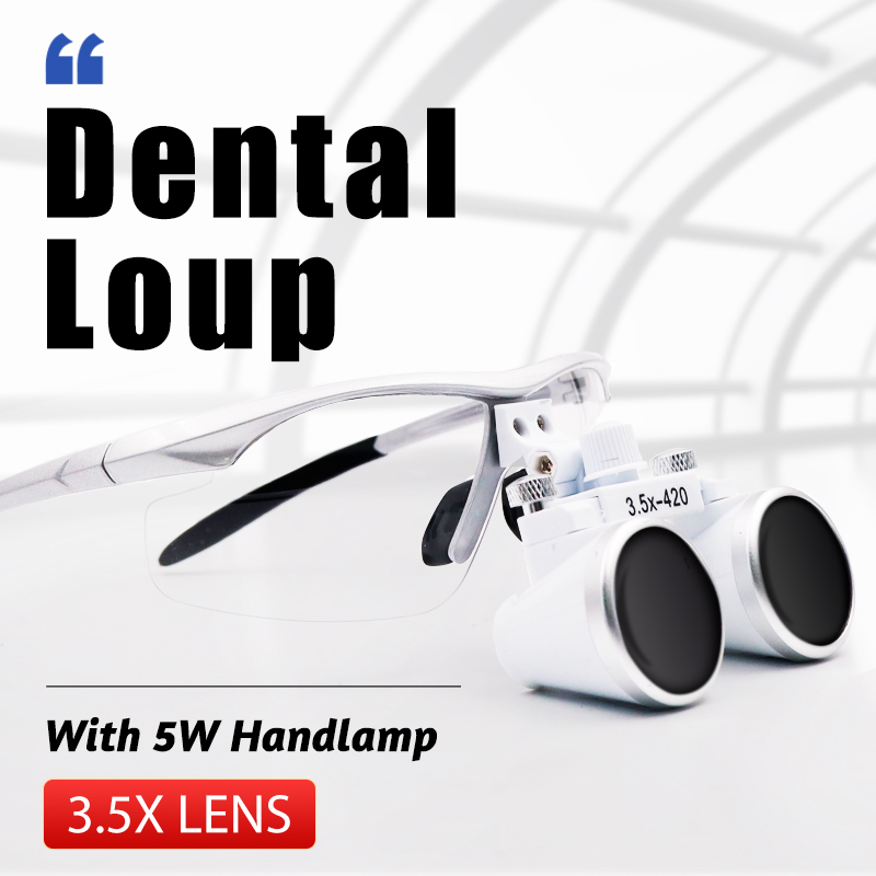 Magnifier With Light - Medische Tandheelkundige Vergrootglas Licht 3.5X420mm Koplamp