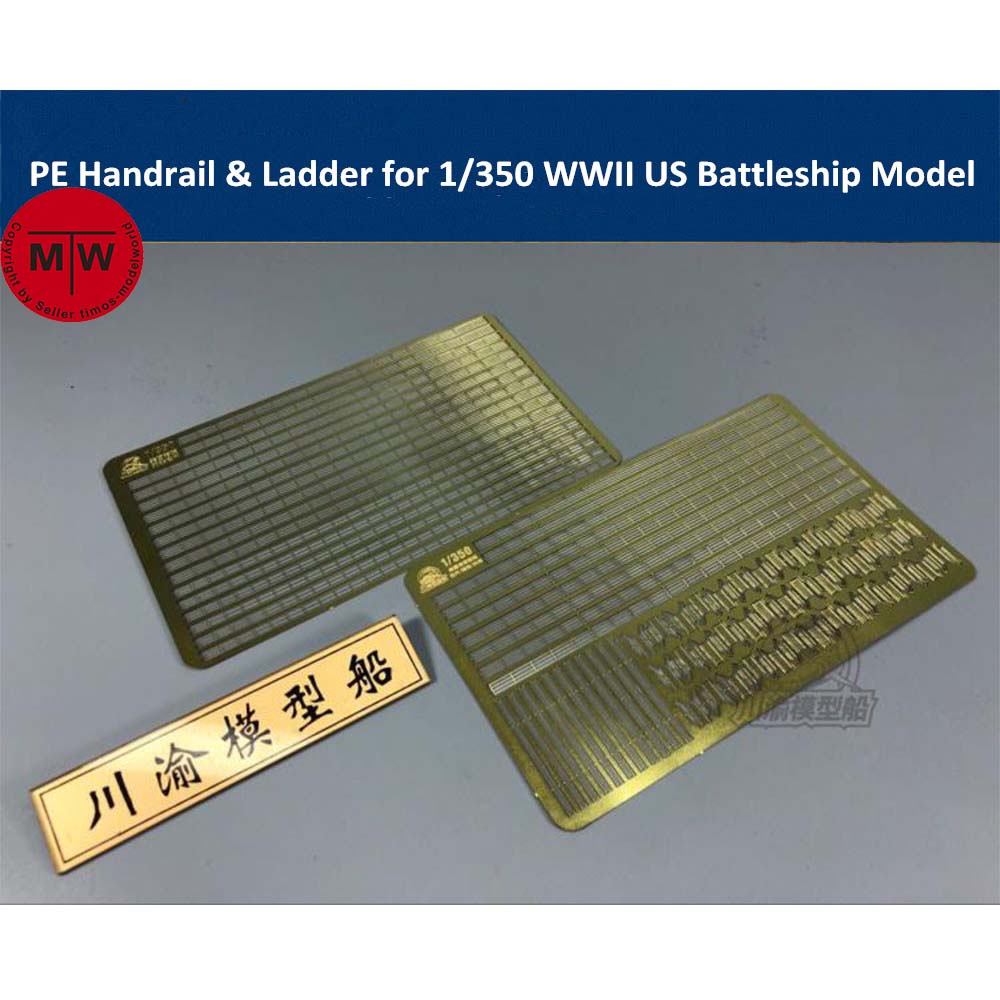 Photo Etch Brass - 1/350 Schaal Foto-geëtste PE Leuning &