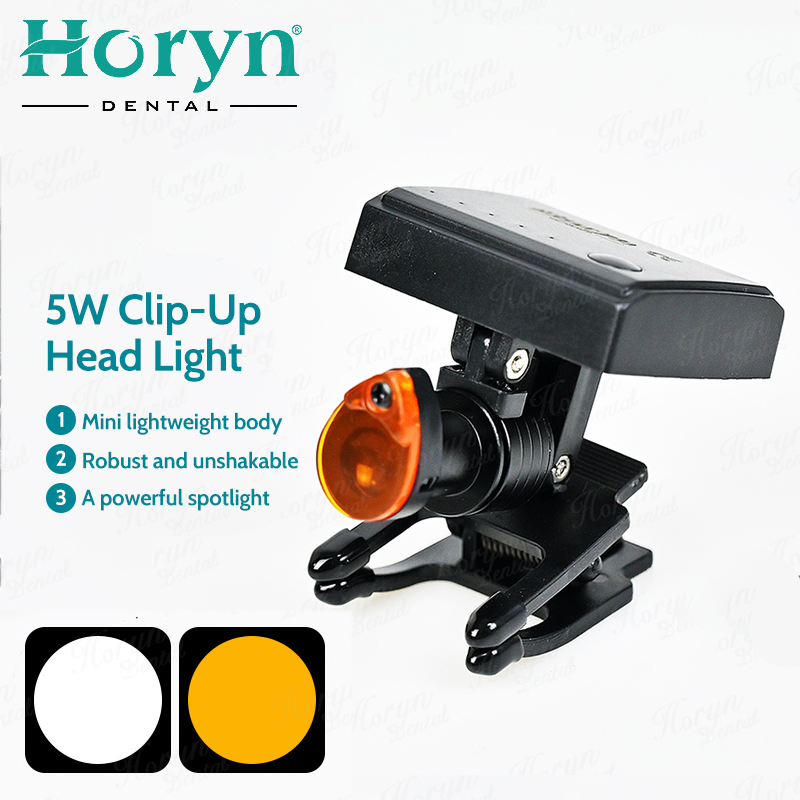 Magnifier With Light - Tandheelkundige 5W draadloze LED-koplamp met clip
