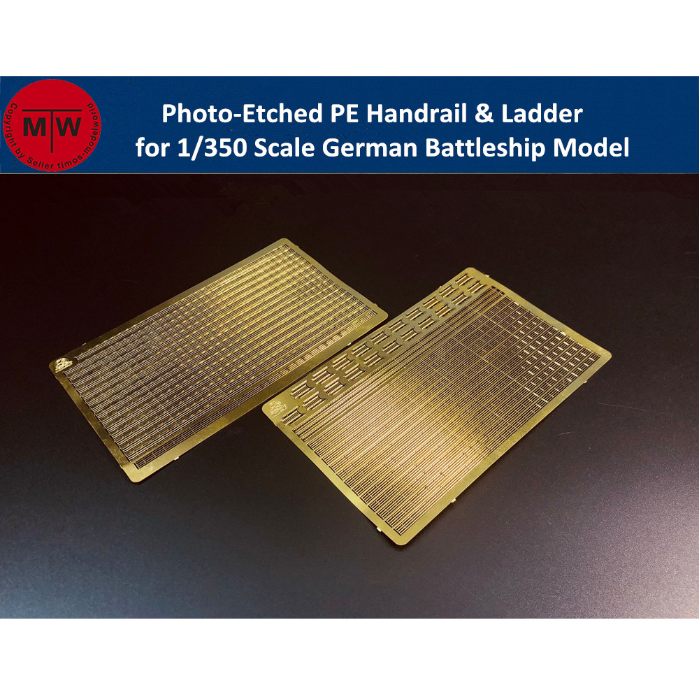 Photo Etch Brass - 1/350 Schaal Foto-Geëtst Pe Leuning &