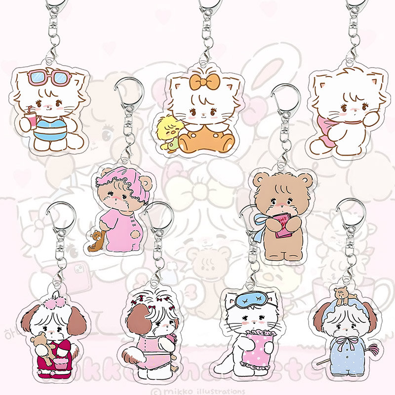 Model Kit For Girls - Mikko Kawaii Acryl Sleutelhanger Mousse Latte