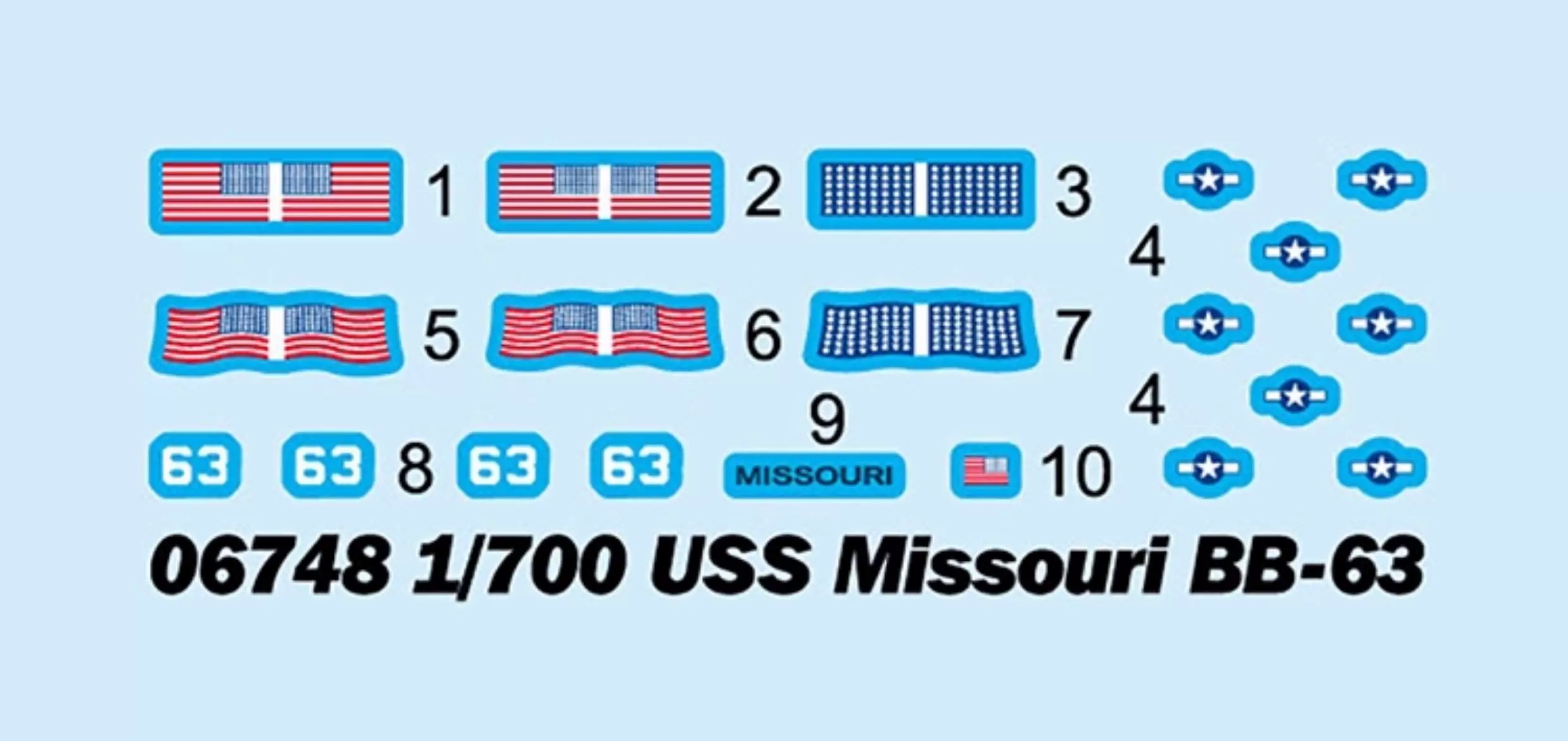 Trumpeter 06748 1/700 Schaal U - Model Kit Uss Missouri recensie en prijs