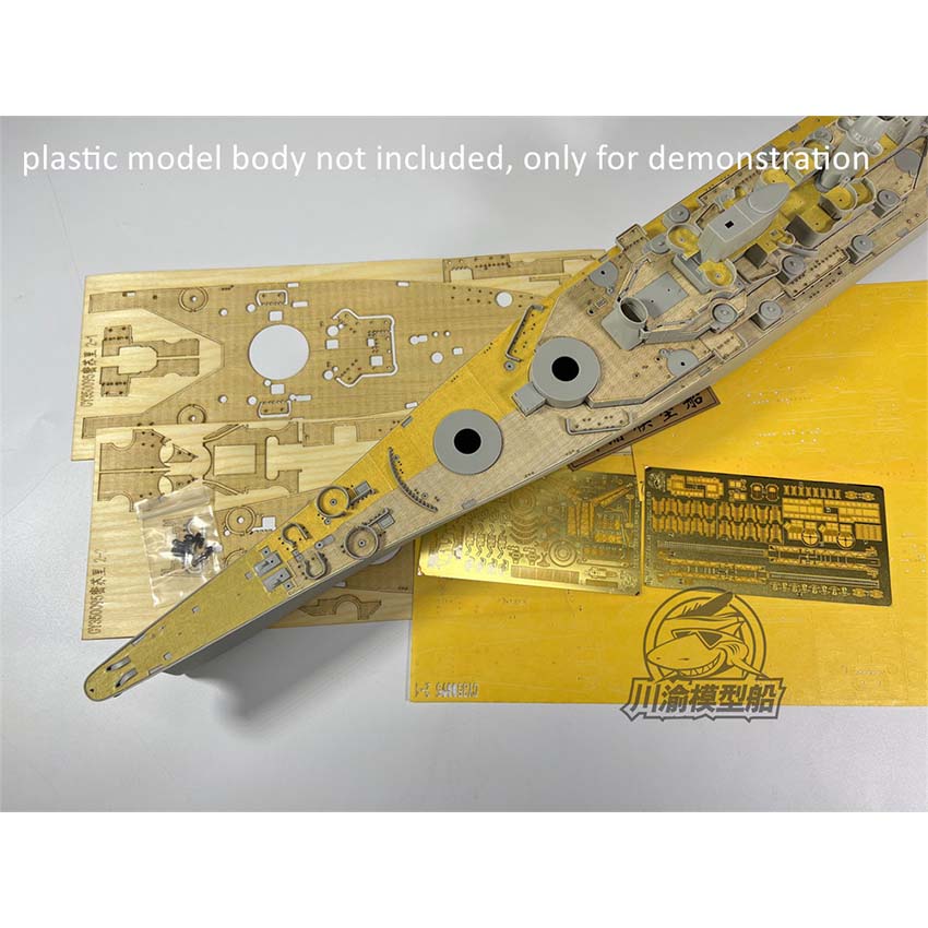Schaal 1/350 houten dek maskee - Model Kit Uss Missouri recensie en prijs