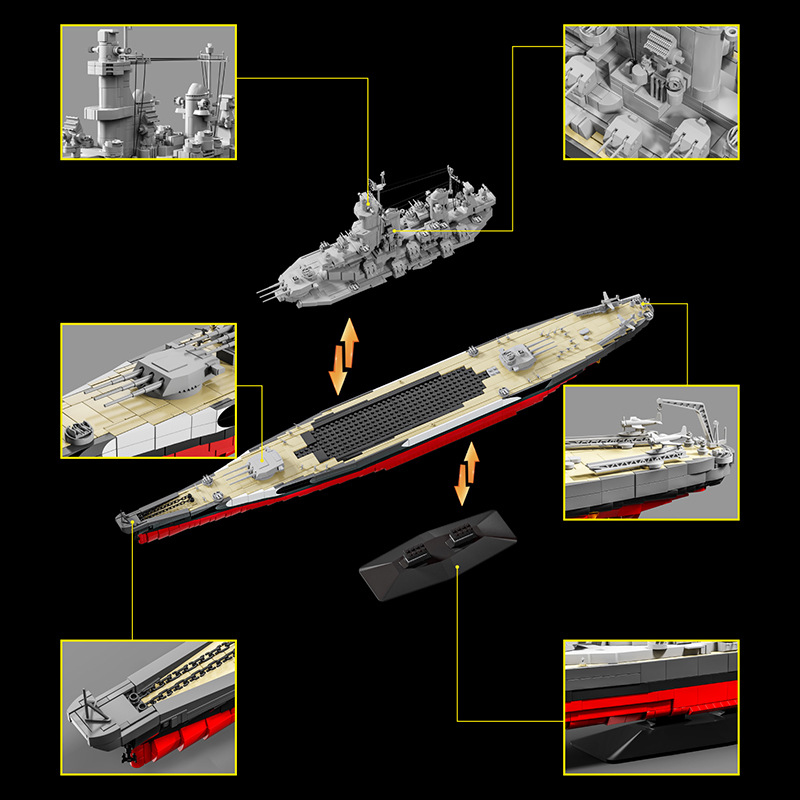 Militaire 1:300 USS Missouri B - Model Kit Uss Missouri recensie en prijs