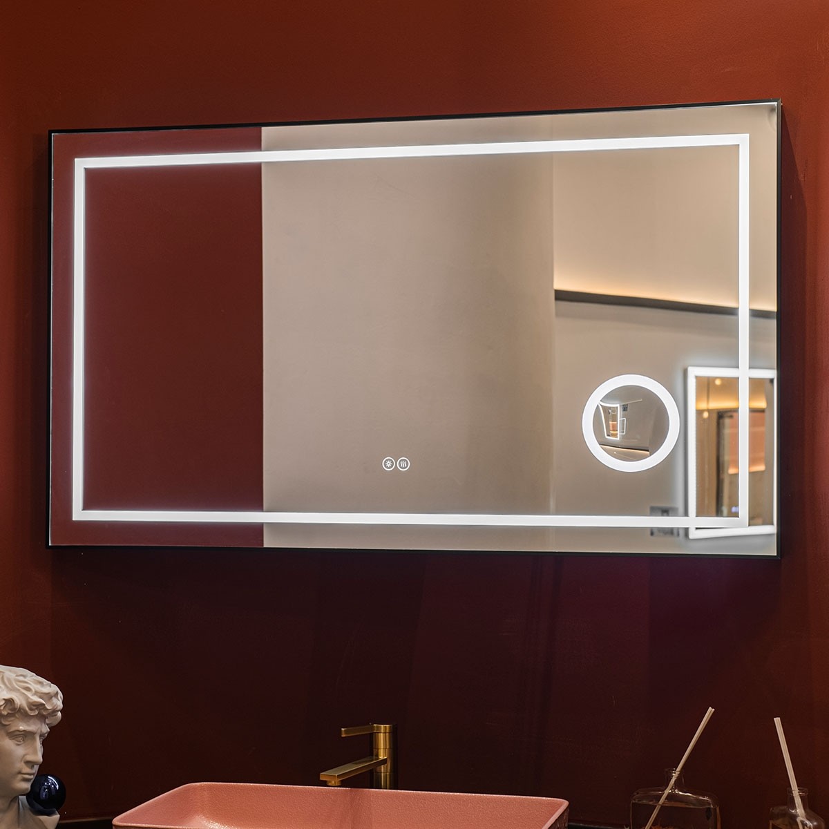 Op maat gemaakte wandspiegel m - Magnifier With Light recensie en prijs