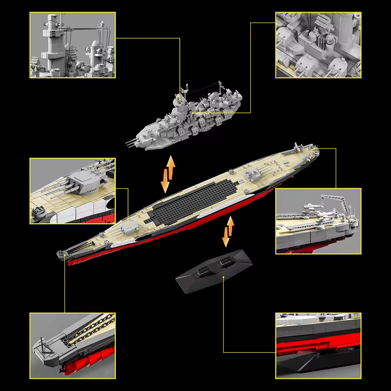 2568 stuks USS Missouri slagsc - Model Kit Uss Missouri recensie en prijs