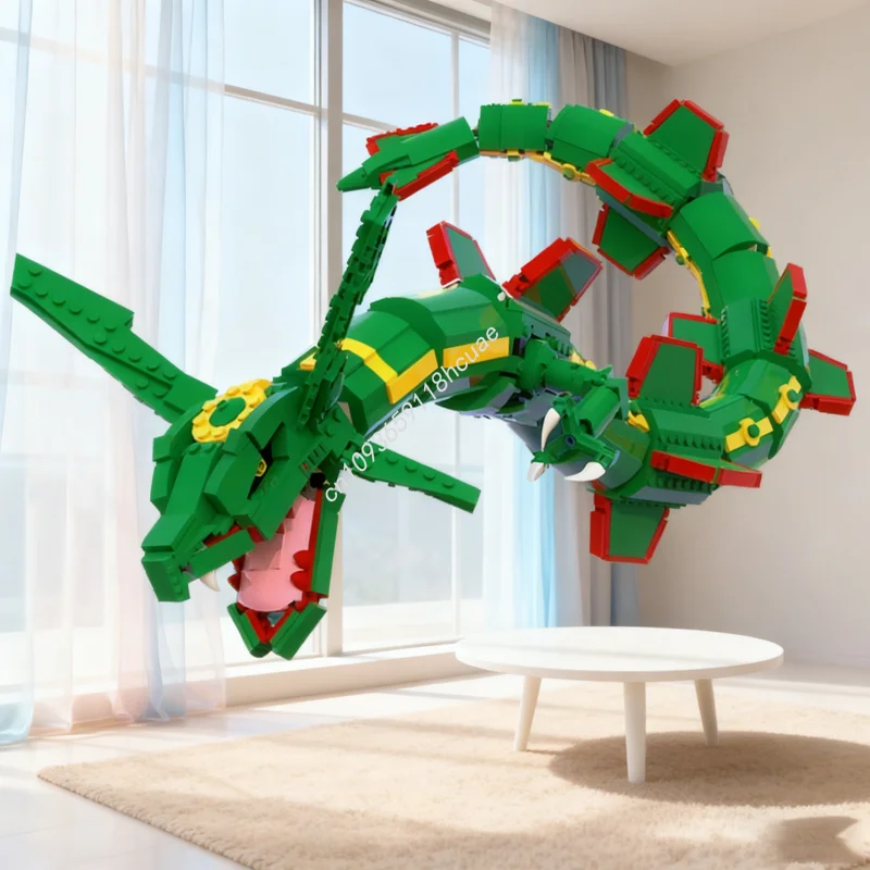 1417pcs MOC Pokemon Rayquaza C - Model Kit Rayquaza recensie en prijs