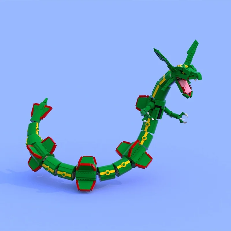1417pcs MOC Pokemon Rayquaza C - Model Kit Rayquaza recensie en prijs