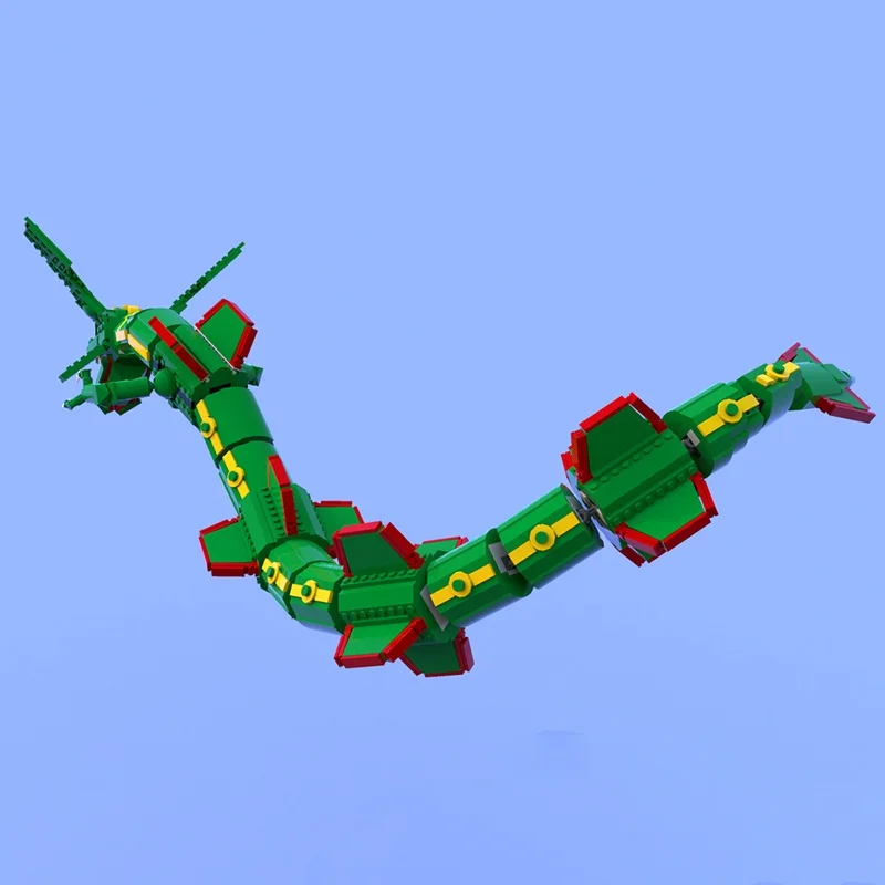1417pcs MOC Pokemon Rayquaza C - Model Kit Rayquaza recensie en prijs